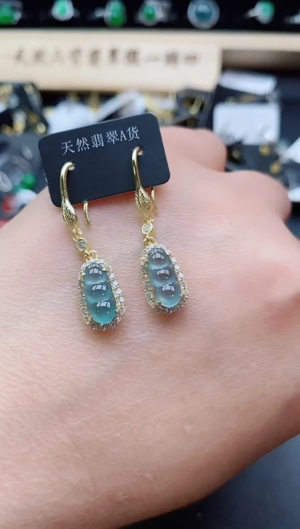 银S925镶嵌戒指翡翠1