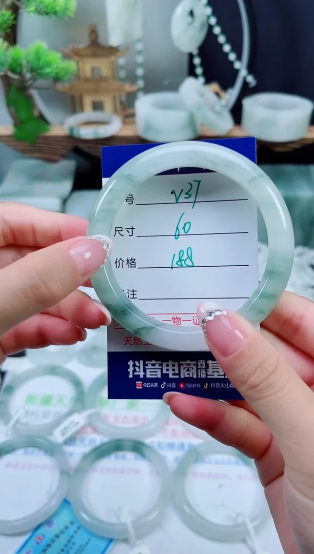未镶嵌手镯石英质玉（天山翠）37