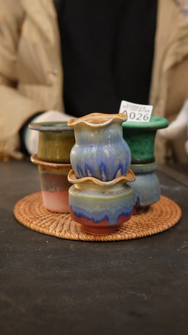 【闪购商品】瓷片026泥泥手工花盆