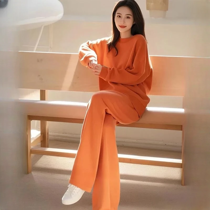 香朵儿欧若风卫衣阔腿裤两件套2025春秋新款网红洋气炸街女装套装