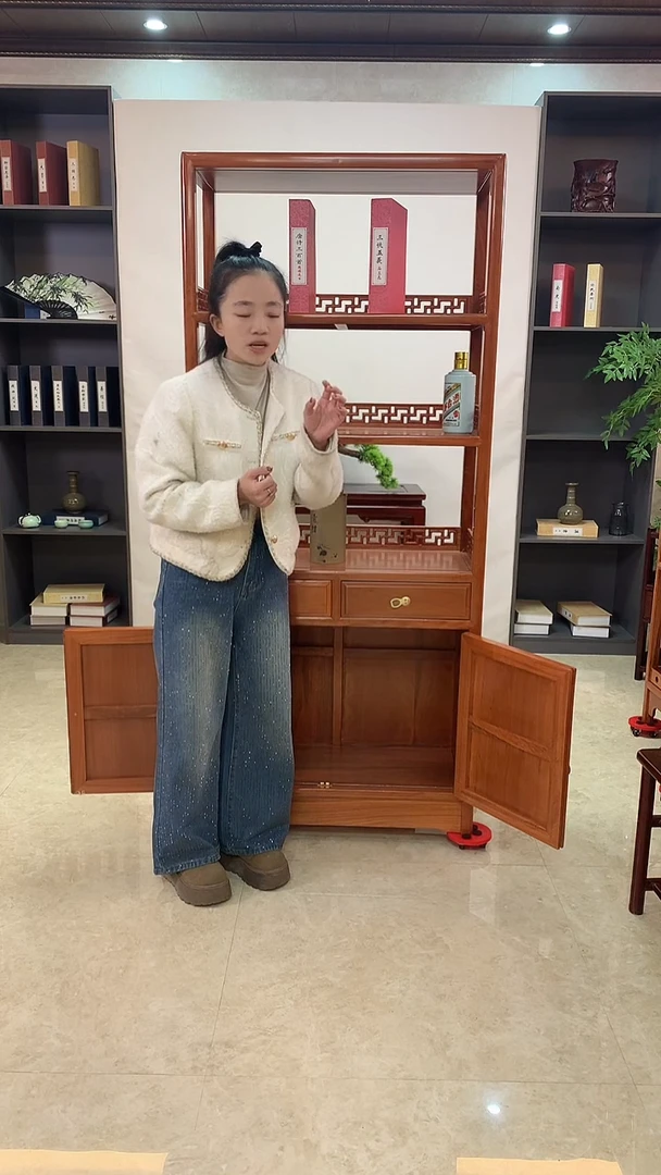 竹回字纹升级款柜子