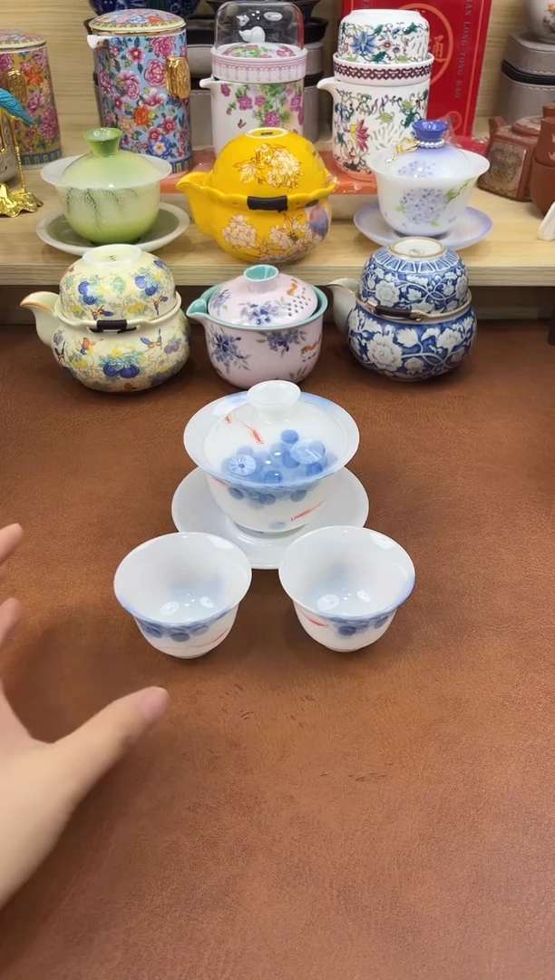 陶陶瓷茶具摆件旅行套组