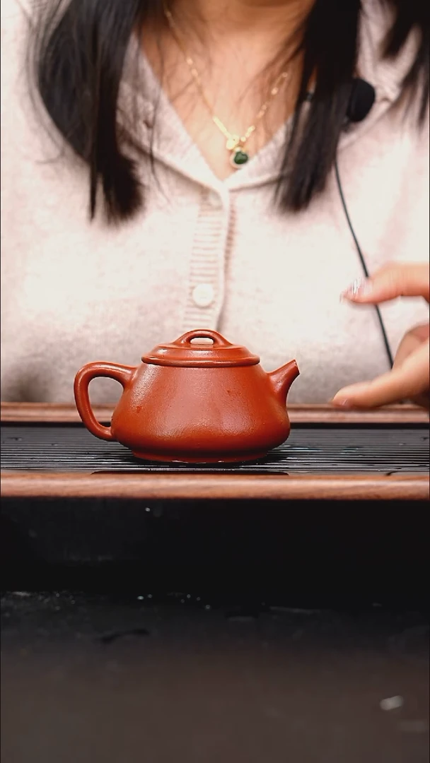 茶壶紫砂小煤窑朱泥隐瓢160