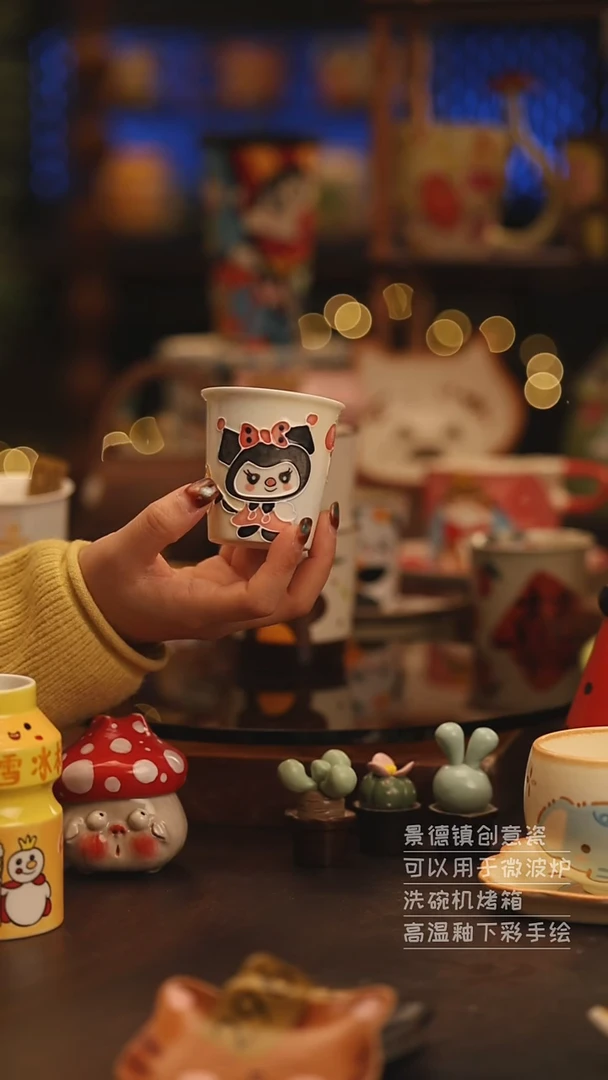 陶瓷景德镇可爱陶瓷釉下彩绘设计师款