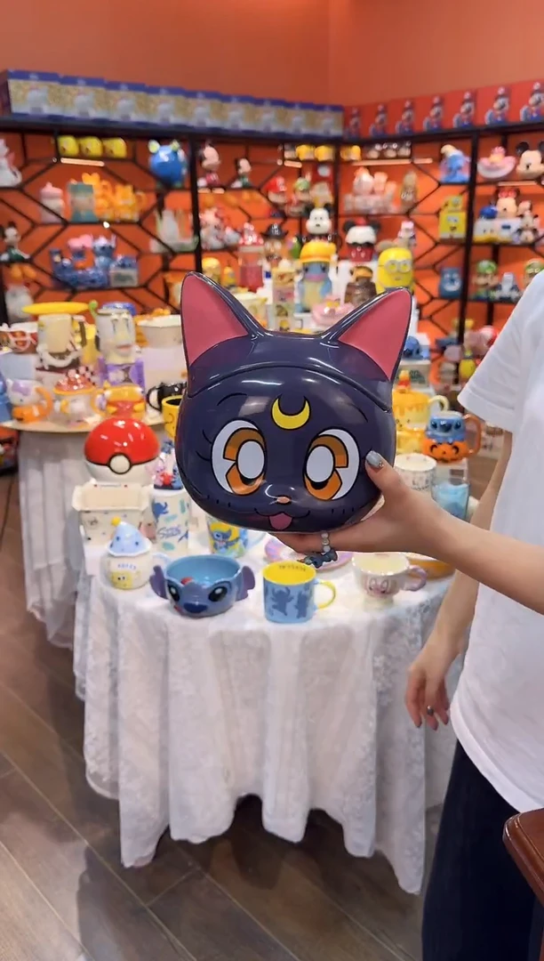 瓷片@@露娜猫陶瓷储物罐