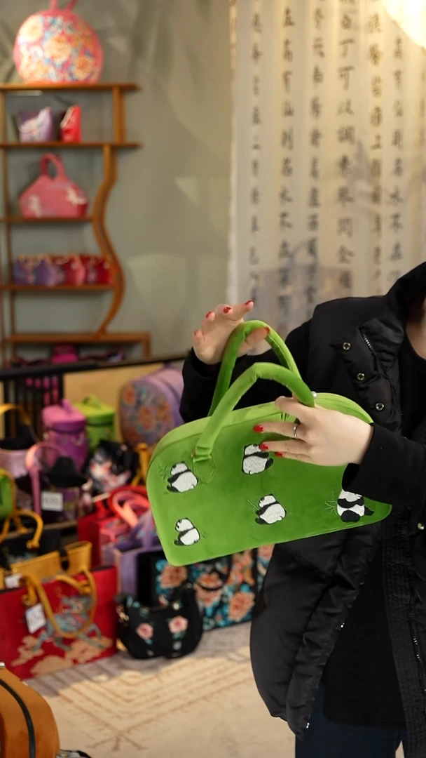 熊猫绿色-托特包