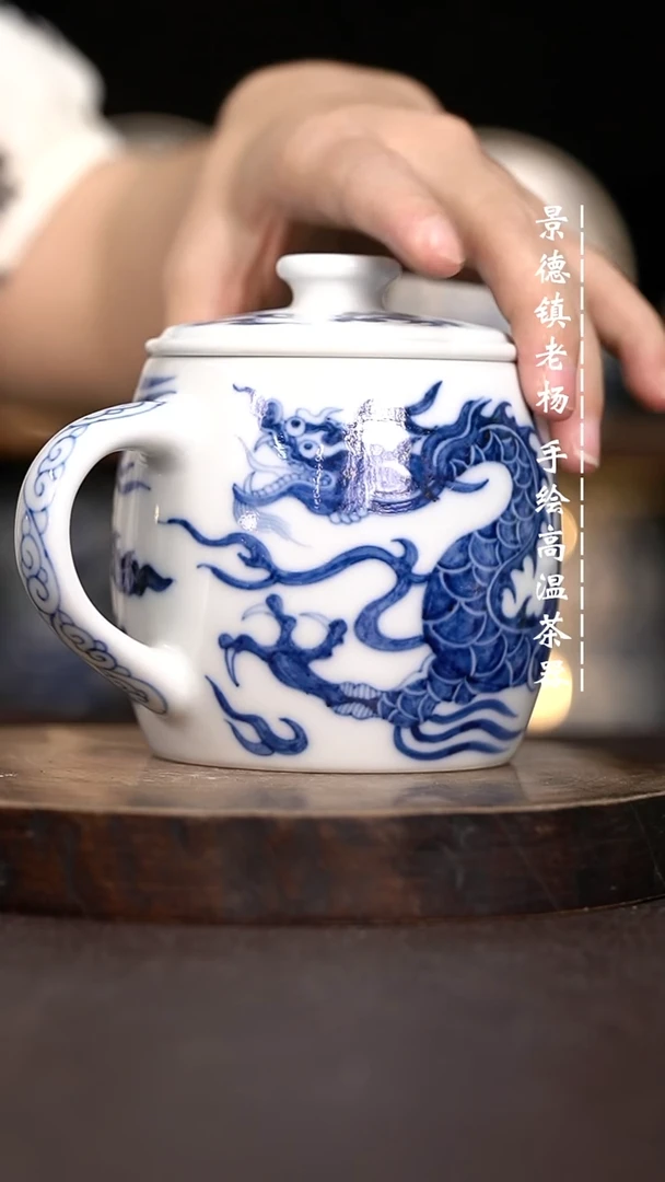 现代瓷全手绘茶具柴