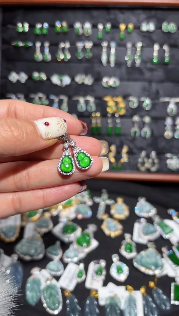 【闪购商品】翡翠颈饰银S925镶嵌葫芦/支持复检/一件