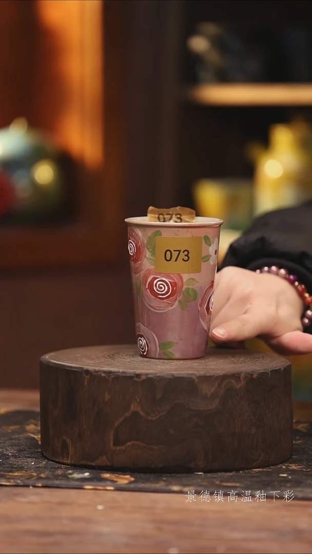 陶瓷景德镇高温釉下手绘陶瓷@L073@