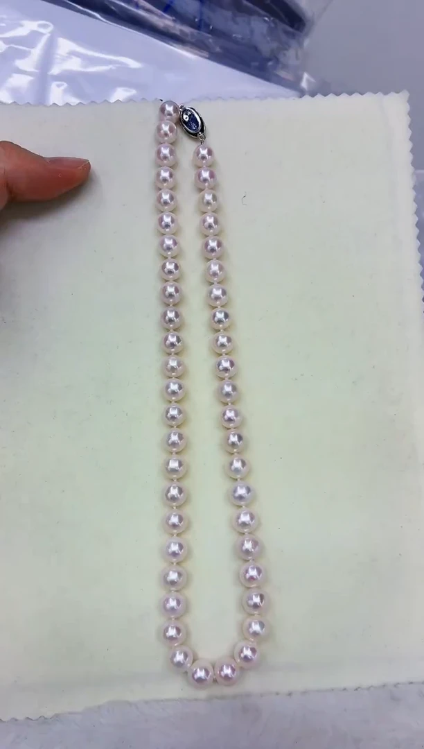 银S925镶嵌DA淡水珍珠曼塔串链9-10 y162
