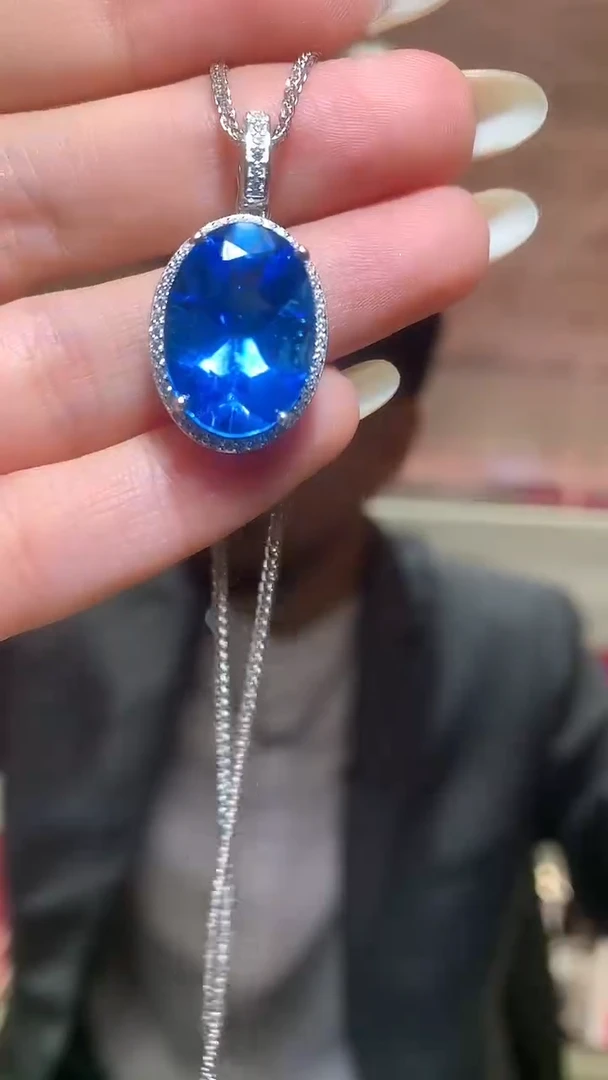 颈饰银S925镶嵌托帕石【宝石世家严选】