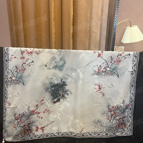 新【D58-282冬梅】70*70双面时尚磁吸百搭女士黄色金色大方橘色丝巾