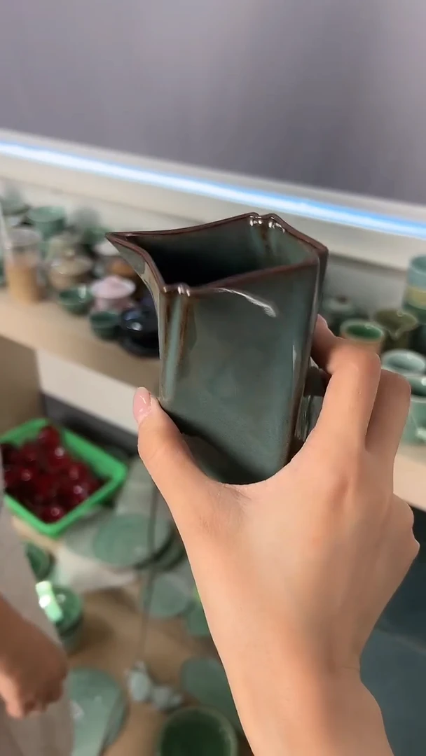 龙泉云间青瓷小米茶器