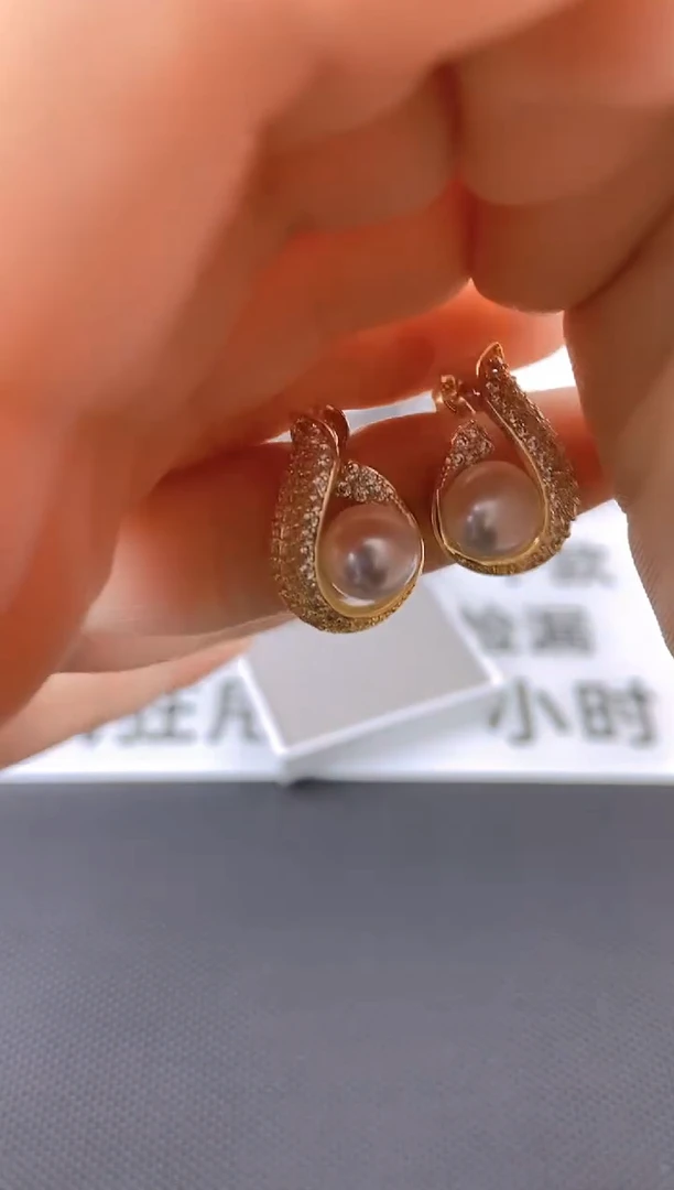 未镶嵌耳饰淡水珍珠ed1038