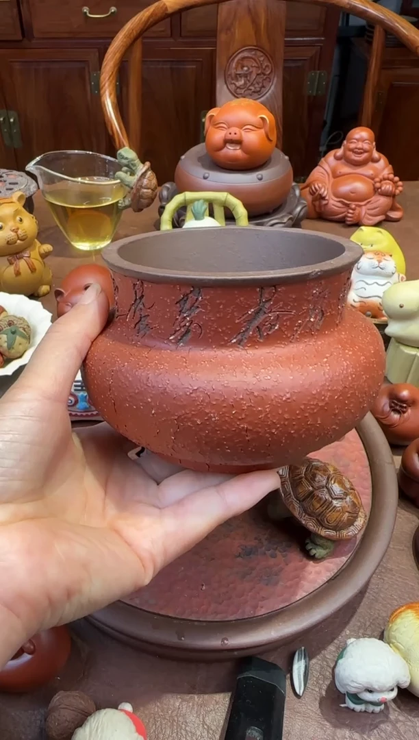 紫砂茶宠观沧海建水