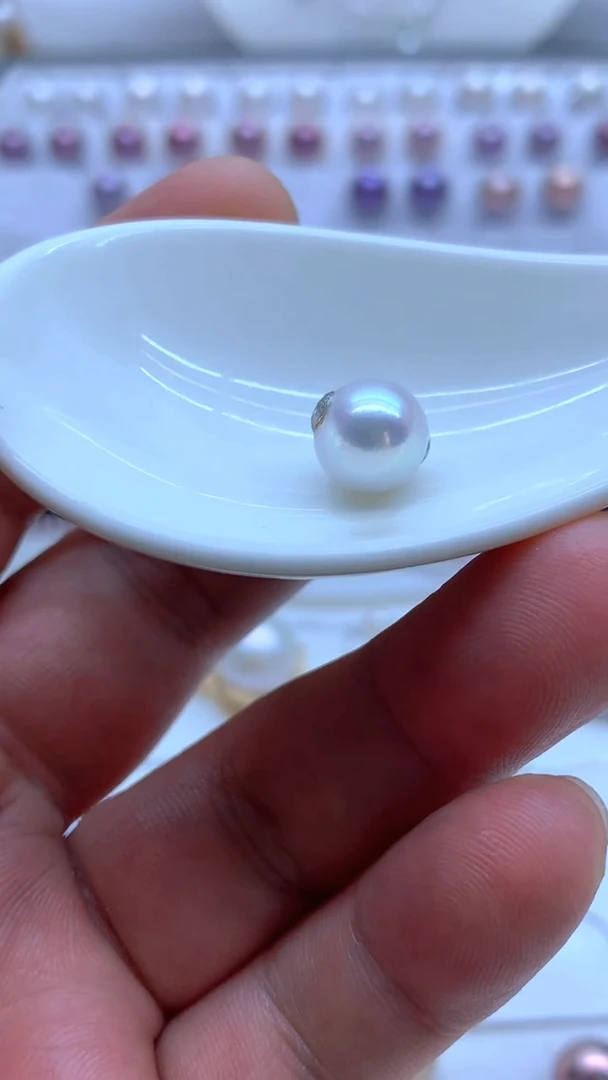 淡水珍珠银S925镶嵌吊坠(不含链)10