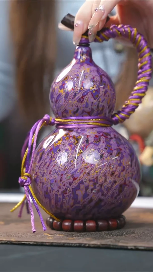 【闪购商品】WK157漆艺酒葫芦不包手串及旋转底座