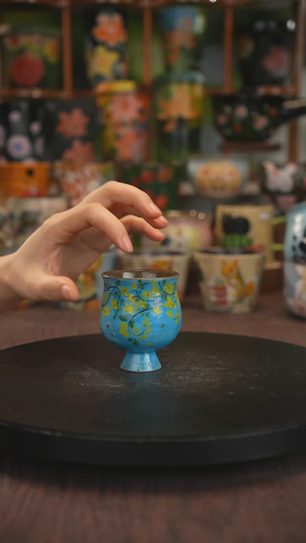 紫砂油画手绘釉下彩