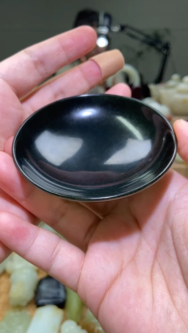 未镶嵌和田玉把件新疆和田玉玉盏手把件