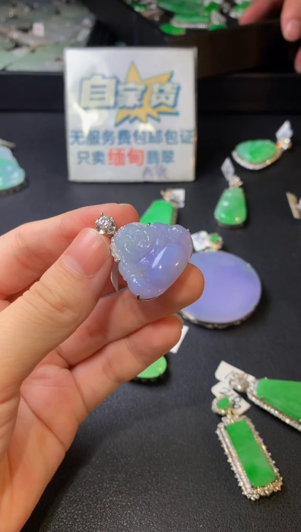 颈饰银S925镶嵌翡翠翡翠