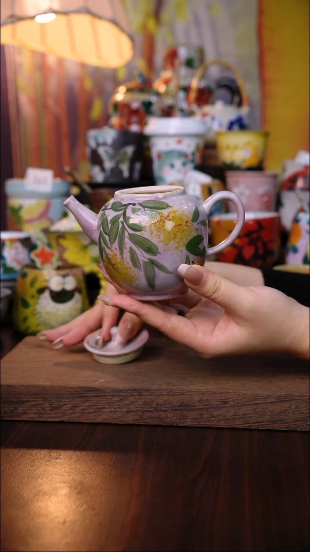 杯子陶泥垚手作 景德镇手工手绘陶瓷器物