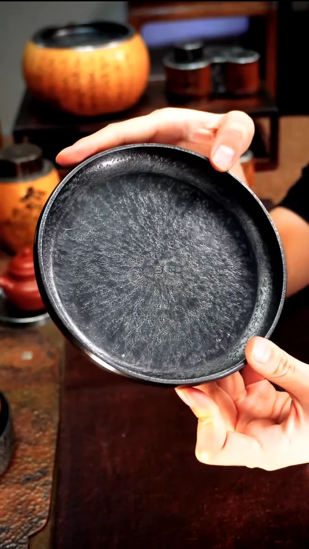 6334纯锡壶承茶盘15*2.5