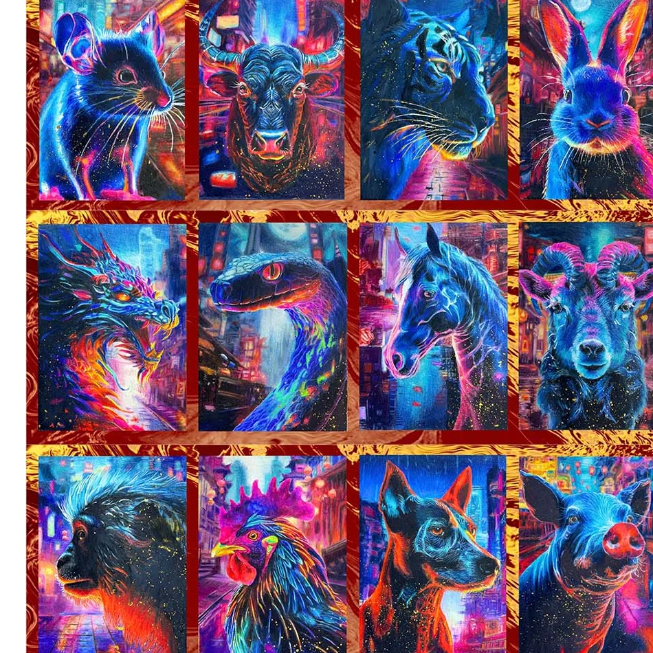 鬼鬼【手绘】鸿梦工作室《鸿运当头，十二守护》收藏卡牌 盲盒默认代拆