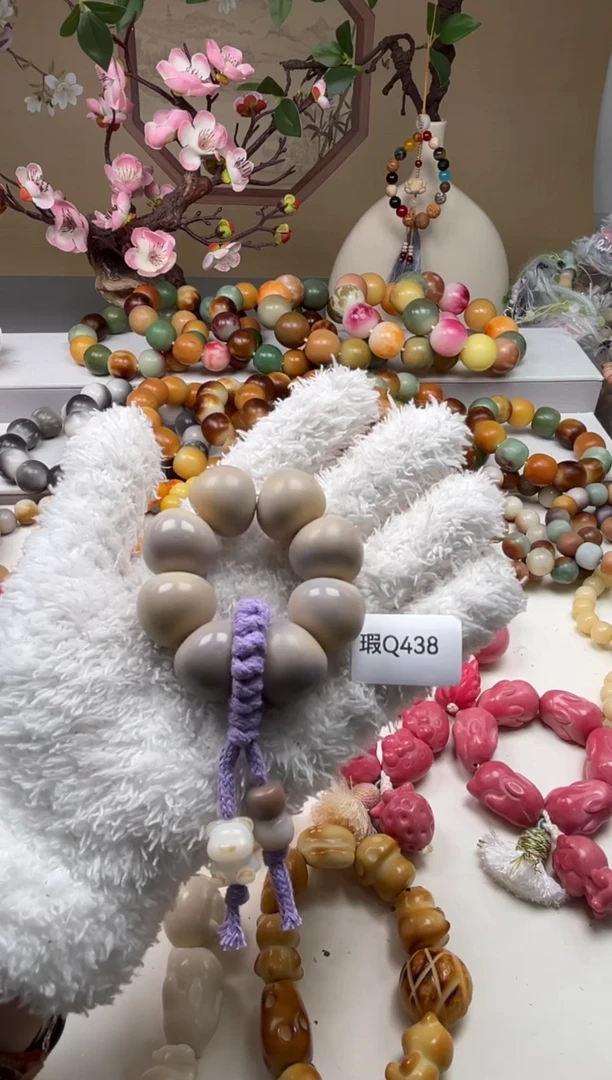 菩提根/象牙果手串瑕WQ438蒜瓣大肠20mm一串随机