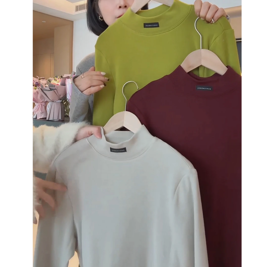 秋冬新款保暖半高领内搭高级感洋气内搭打底衫LK2501088