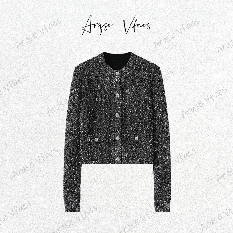 [ARQSEVFAES正品]—2025秋季新品款时尚小香风短外套女50111803