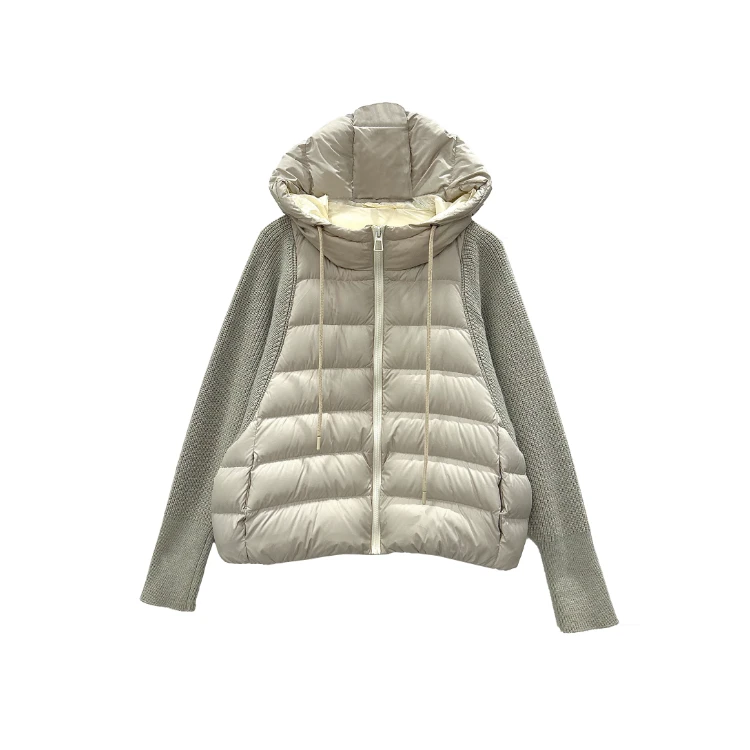 鸭宝宝拼接针织袖子秋冬新款长袖外套鹅绒服YA4018E212Y20nkx