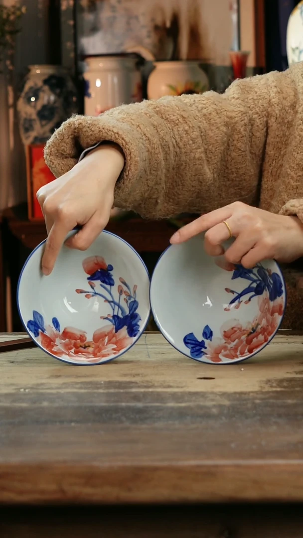 【闪购商品】瓷片景德镇纯手工釉下彩精品餐具