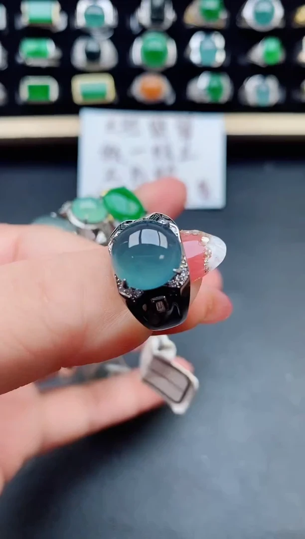 【闪购商品】翡翠戒指银S925镶嵌212121