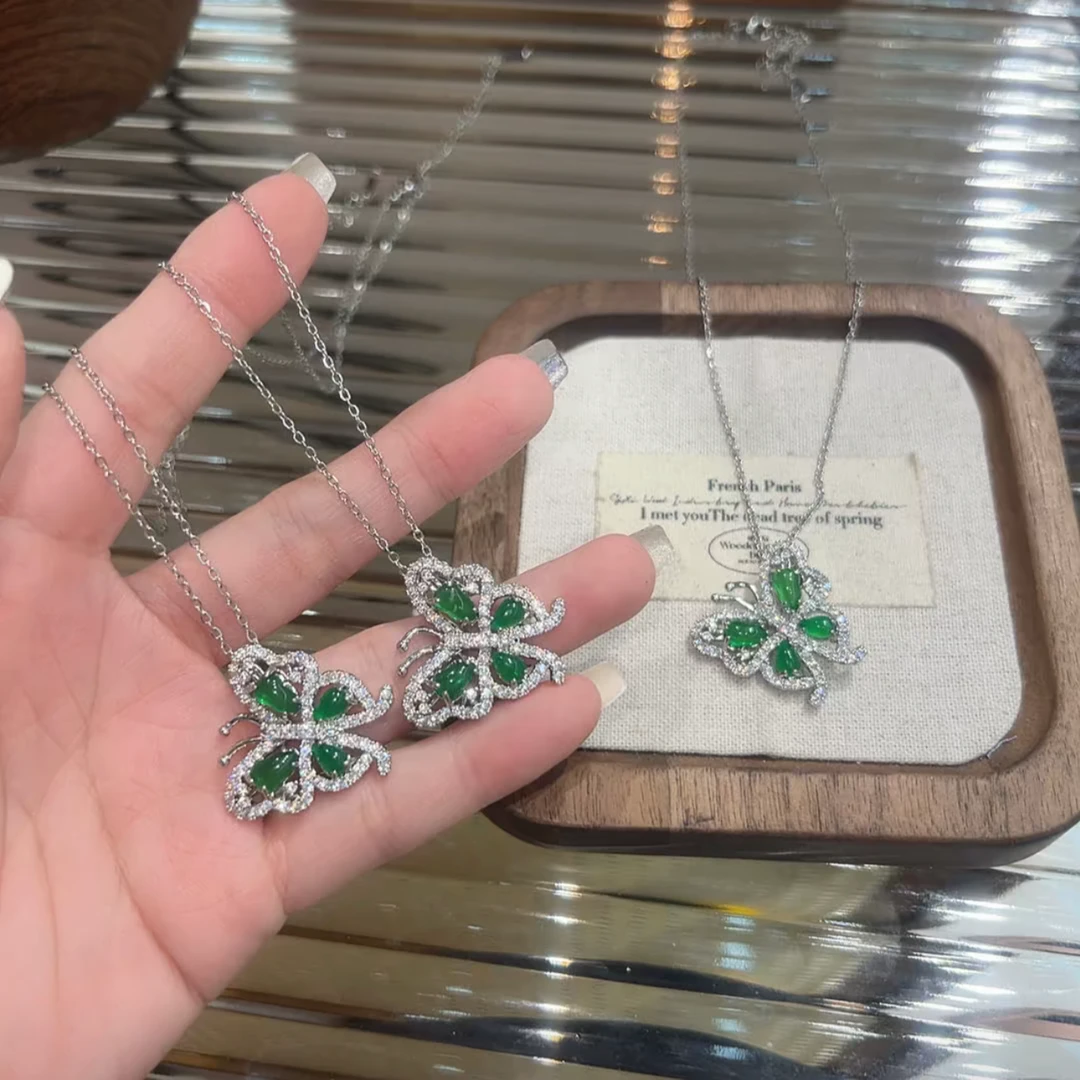 钛钢项链 【化蝶飞】新中式温婉感超仙蝴蝶吊坠项链轻奢葫芦锁骨链