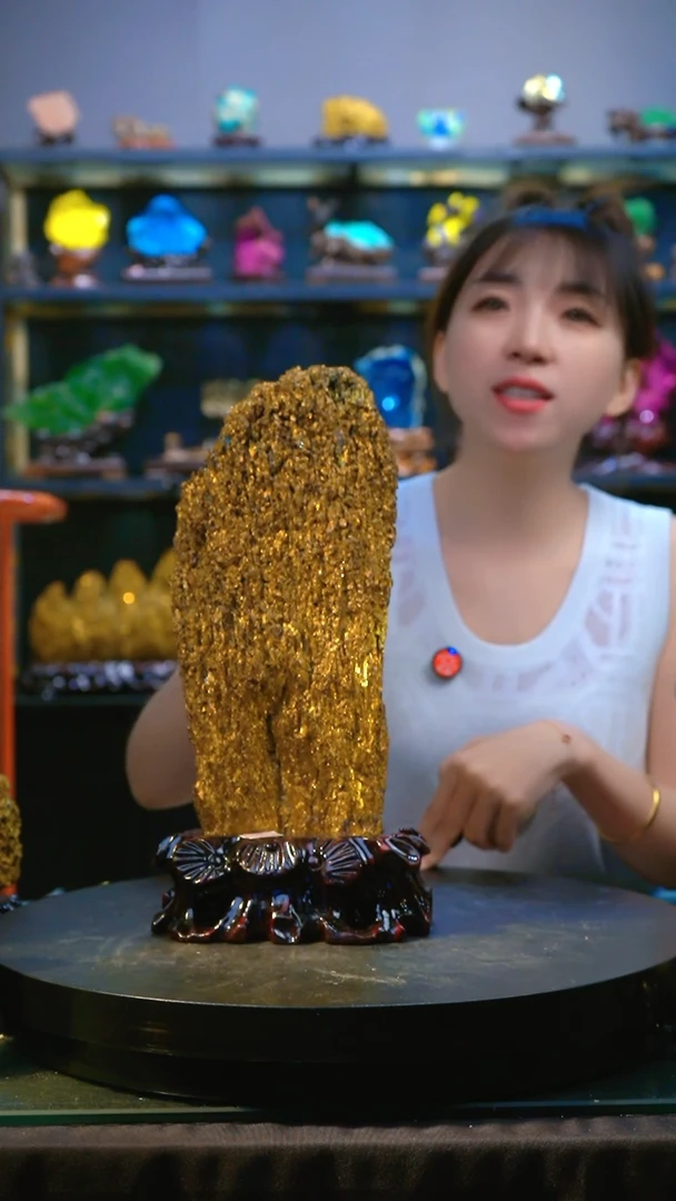石材精品斑铜矿，矿物晶体摆件