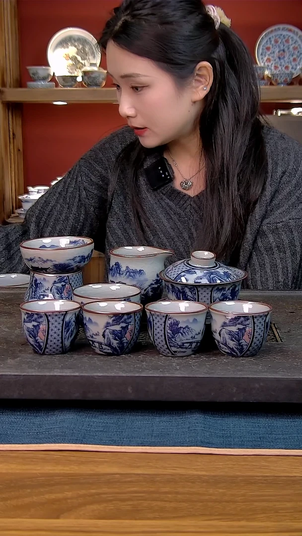 简装家用款8件套 老陶泥开片纹陶瓷茶具