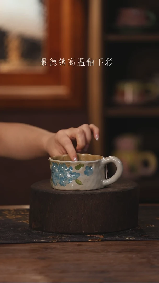 陶瓷景德镇高温釉下手绘陶瓷227