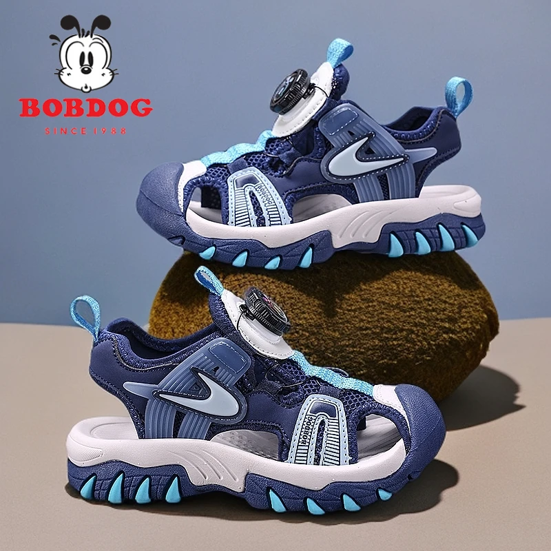 巴布豆凉鞋2025新款鞋子镂空女童男夏季包头包脚凉鞋女童沙滩鞋