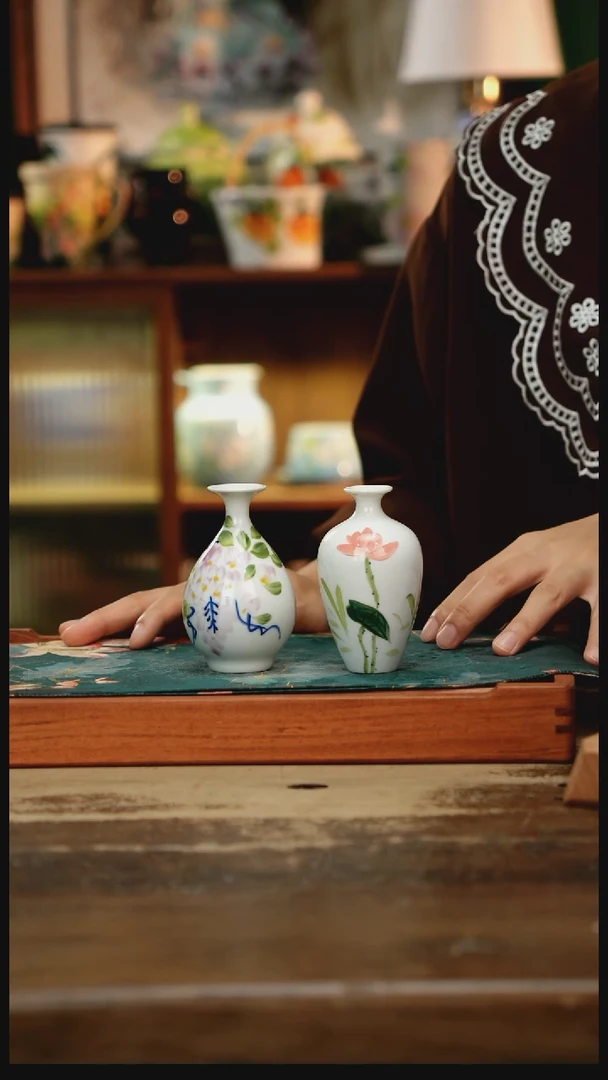 瓷片景德镇纯手工釉下彩精品茶具