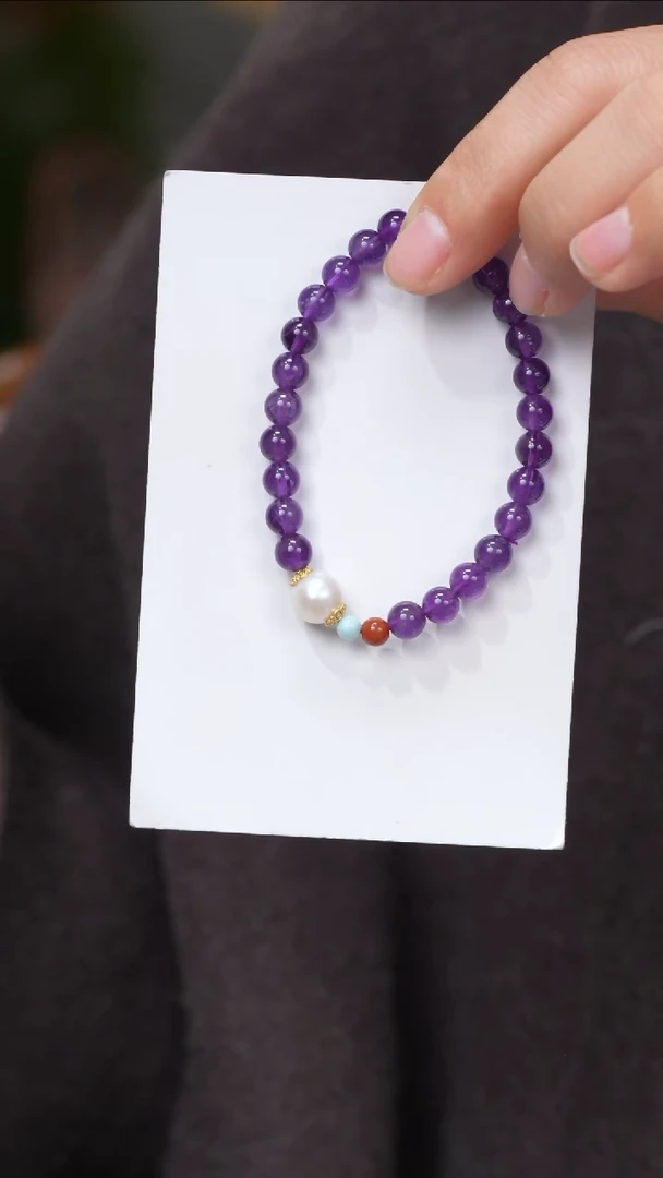 【闪购商品】紫晶手串未镶嵌紫水晶手串拍一发一