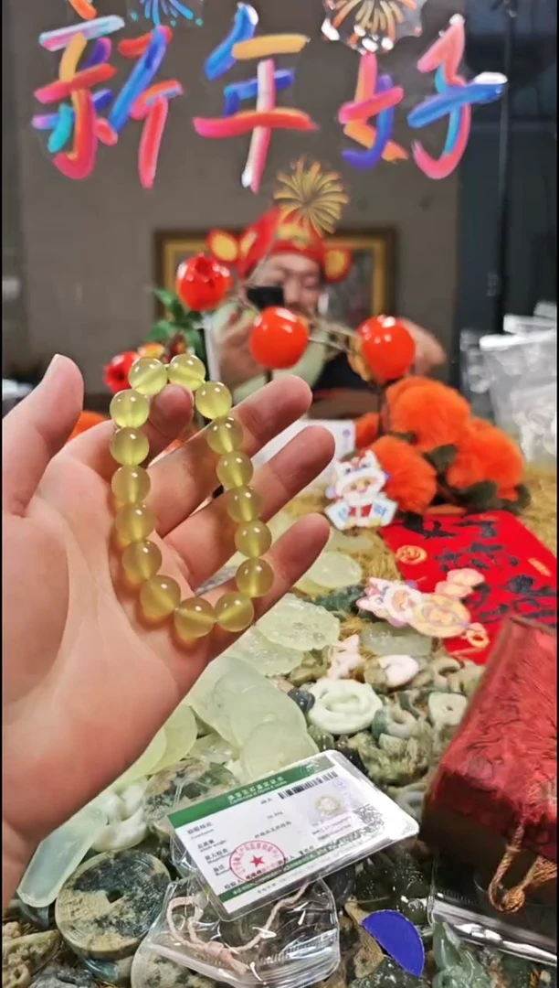 【闪购商品】蛇纹石玉颈饰合金手串62