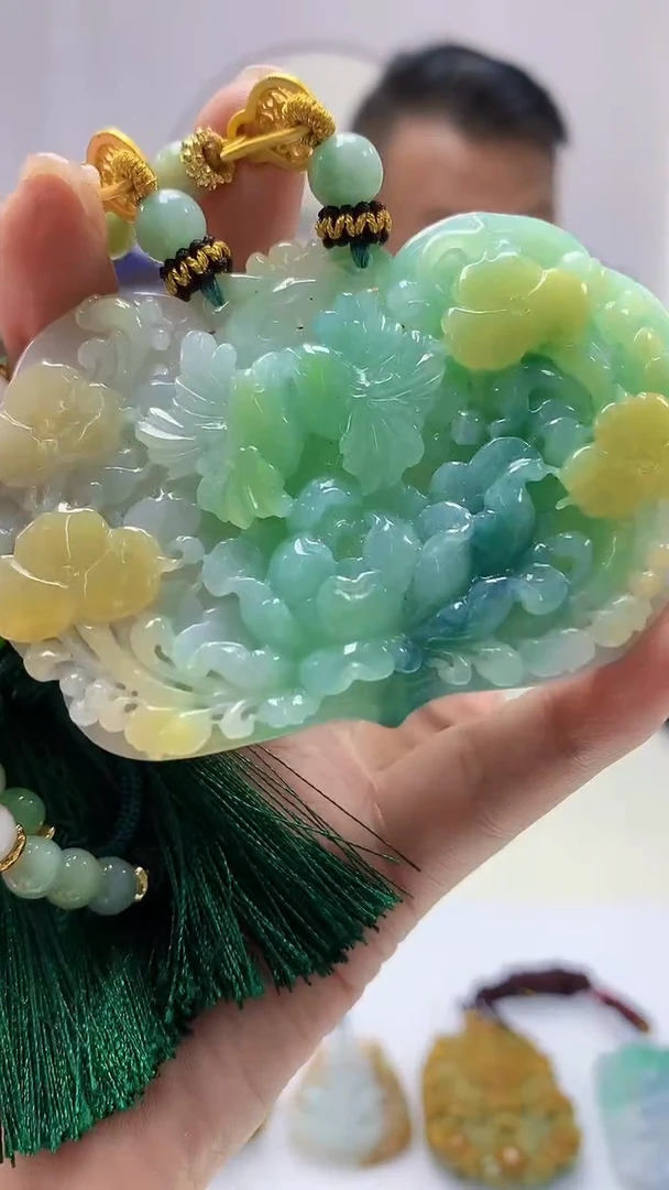 【闪购商品】定制翡翠未镶嵌4969ms-毛货292花鸟