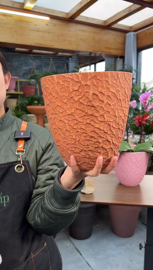 20*20/橙色陨石手工强体花盆/Y17V20