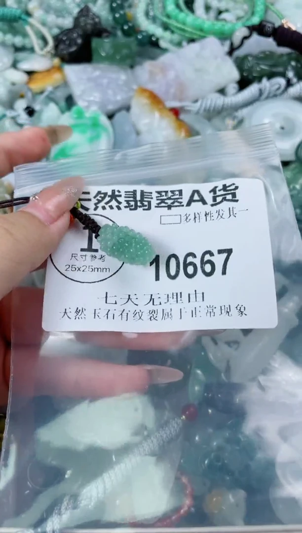 翡翠未镶嵌颈饰10667