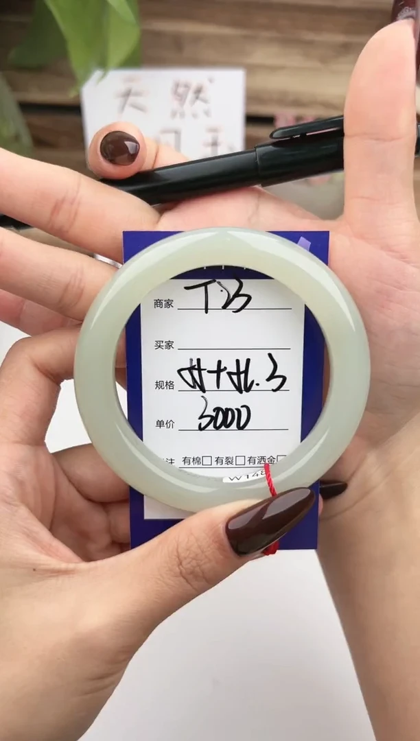 未镶嵌手镯和田玉微色差T23