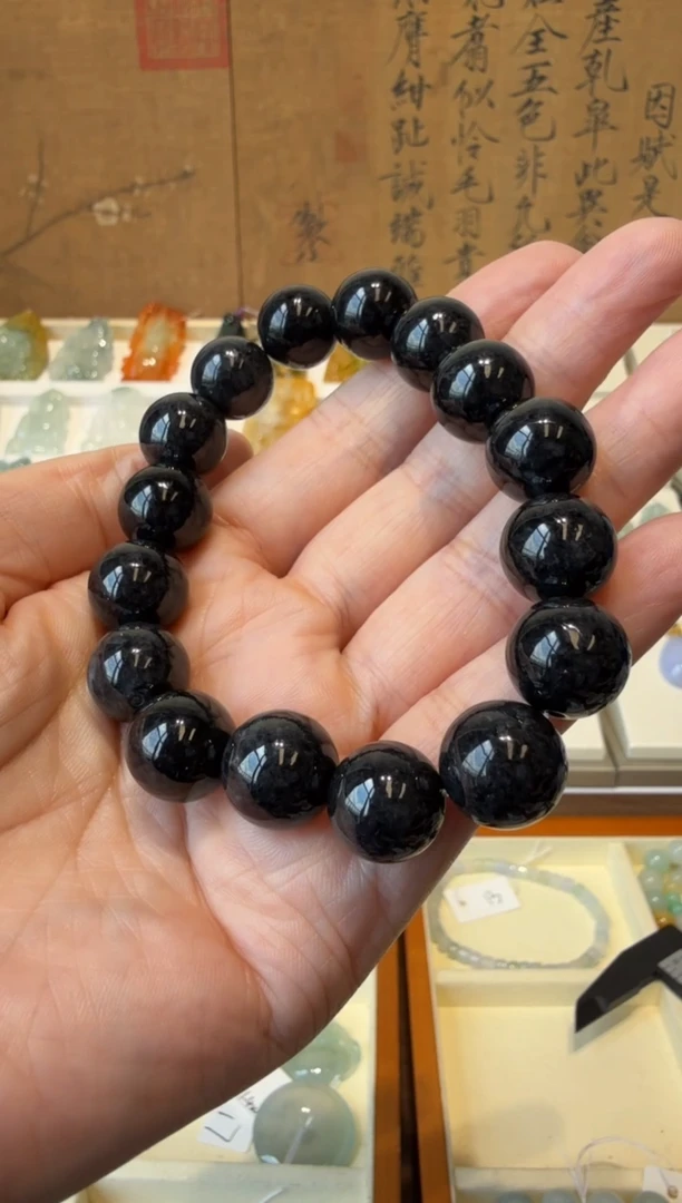 翡翠挂件未镶嵌A货翡翠多样性乌鸡圆珠手串