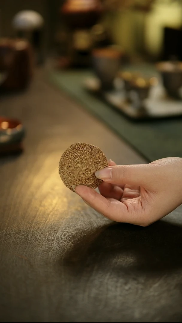 阿眠       手工钩织柞蚕丝壶垫杯垫