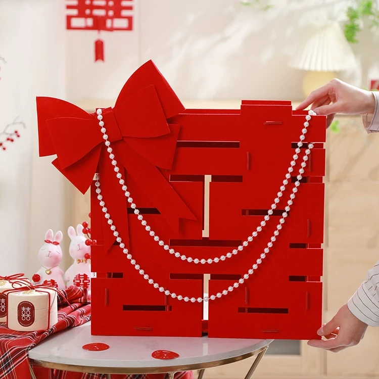 结婚立体喜字摆件婚礼新房卧室客厅装饰婚房布置大囍婚庆用品