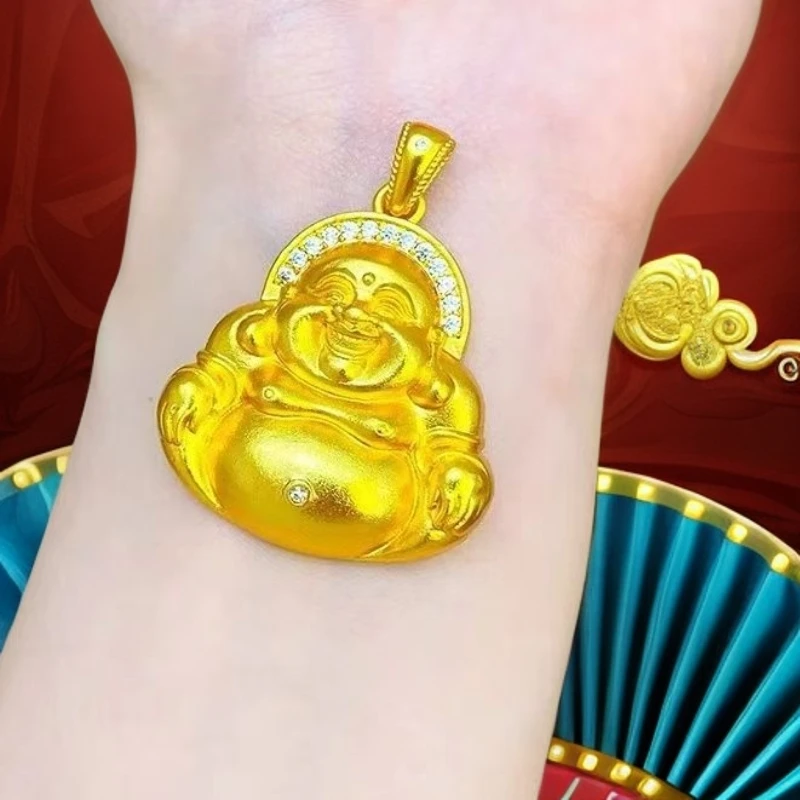 （七夕专享）经典百搭大肚弥勒佛点钻工艺吊坠