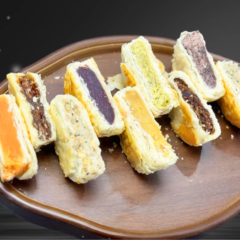 （六包）黄庄月饼手工传承软糯可口酥皮月饼用料扎实现做即食解馋零食黄庄月饼黄庄月饼